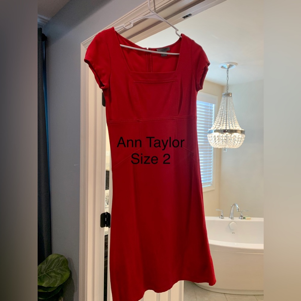 Ann Taylor red/pink dress
